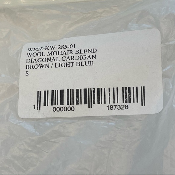 NWT Casablanca Diagonal Logo Cardigan mohair tan knit sweater - Picture 9 of 16